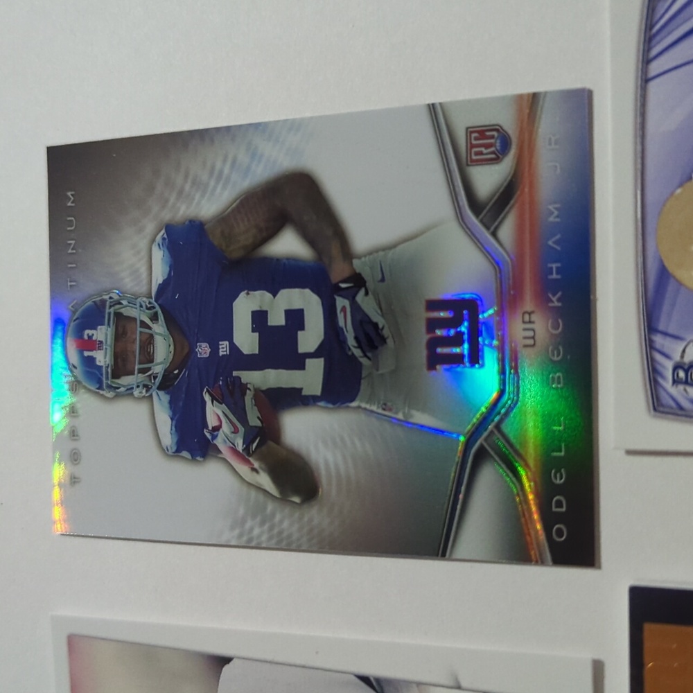 Lot NFL Football Trading Cards Odell Beckham Jr Rookie Patch Parallel NY Giants - Picture 4 of 12
